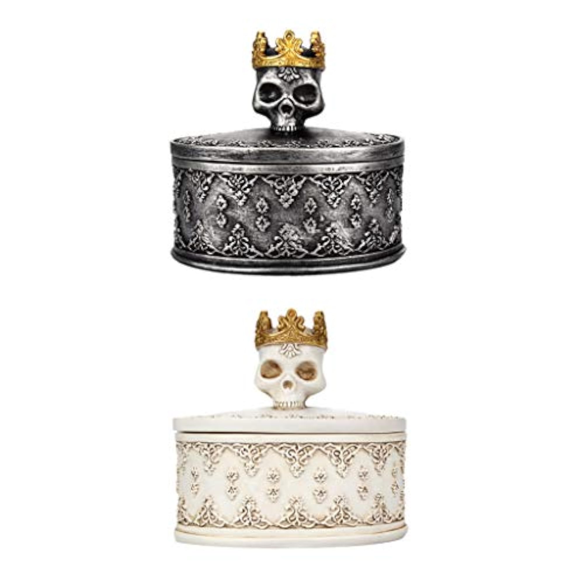 Mini Jewelry Organization Box, Crown Skull Rings Organizer